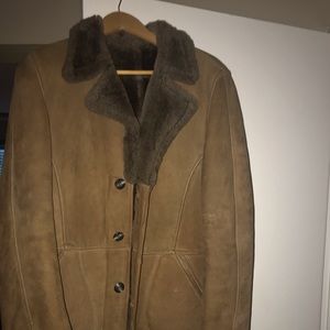 Suede faux coat